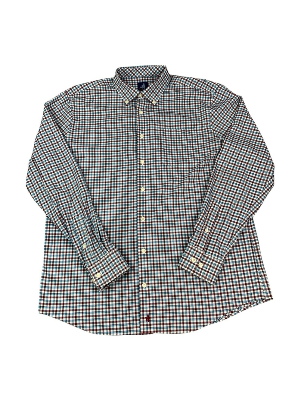 Johnnie-O Prep-Formance Long Sleeve Button Down Shirt, Check, Men’s Size Large